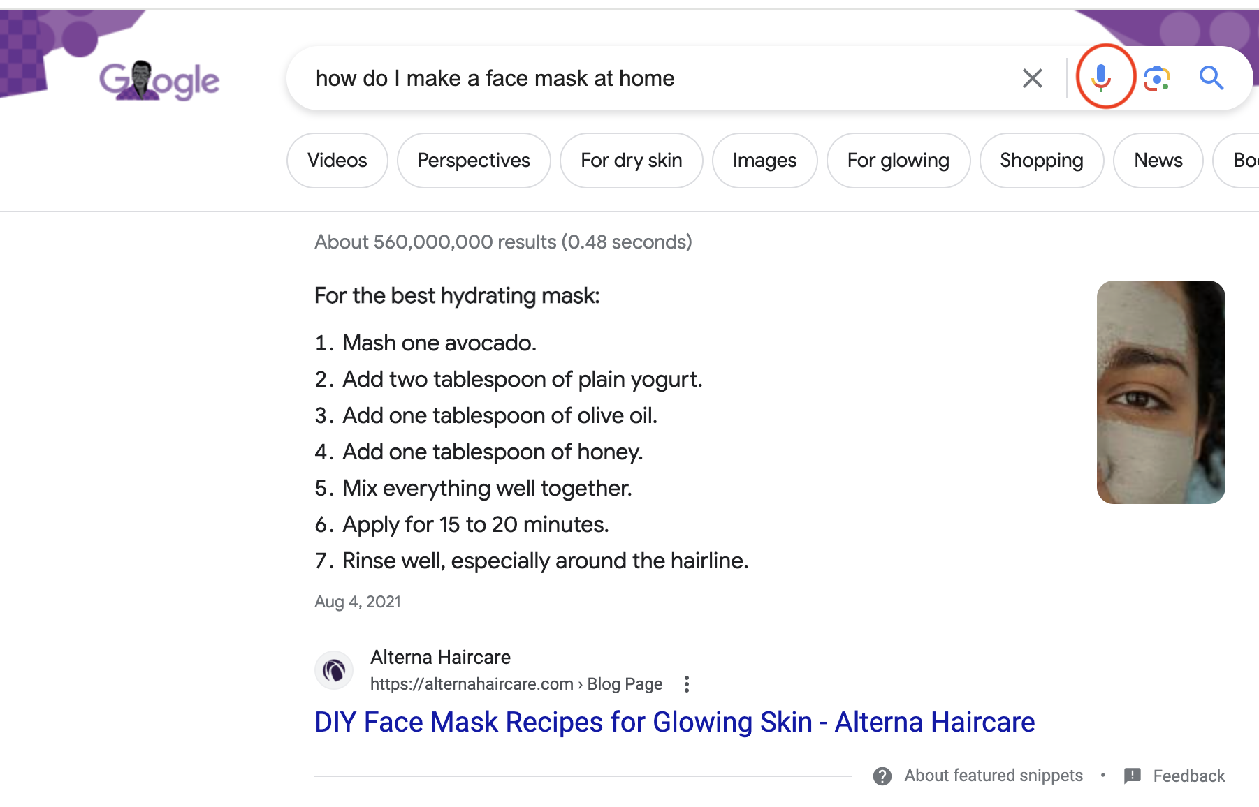 how do i make a face mask at home VOICE
